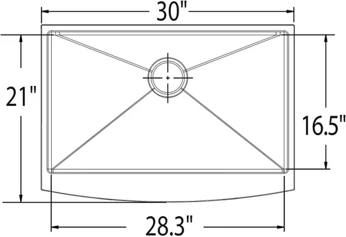 Miniatura 21 de Moen G18121 Prep - Fregadero de cocina de acero de calibre 18 para montar debajo del delantal, cuenco individual, 30 x 21 pulgadas, acero inoxidable