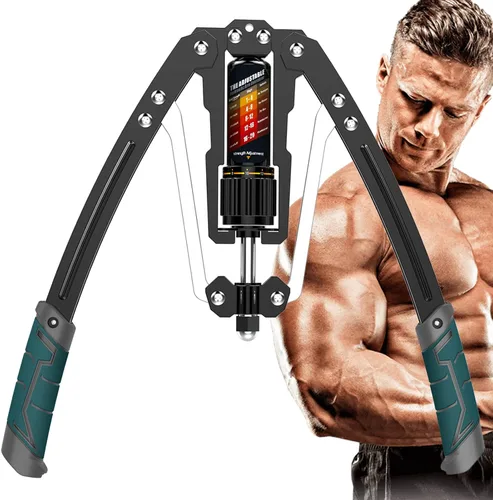 Miniatura 13 de EAST MOUNT - Ejercitador de brazo giratorio ajustable de 10 a 199 kg de potencia hidráulica, expansor de pecho para casa, equipo de entrenamiento