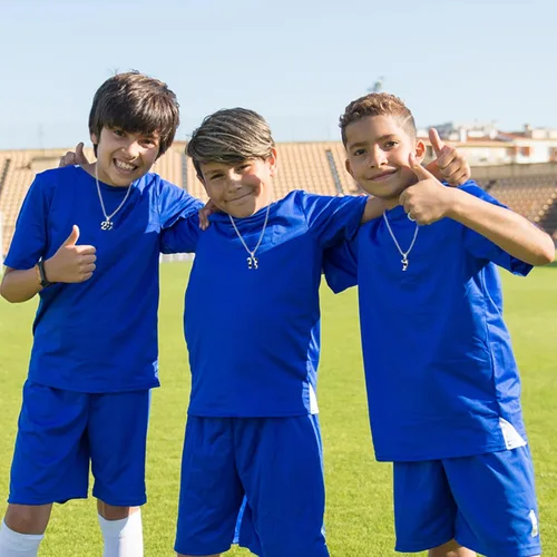 Miniatura 4 de ZRAY Collar de número de fútbol para niños, colgante de fútbol de acero inoxidable, cadena de plata de 22+2 pulgadas, regalo de fútbol personalizado