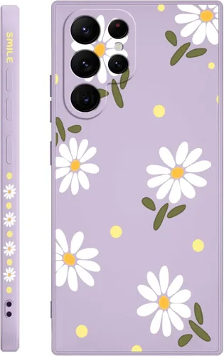 Miniatura 8 de LEECG Funda para Samsung Galaxy S22, Diseños de Flores Elegantes de Silicona Suave con Protección contra Caídas y Resistente a Huellas Dactilares