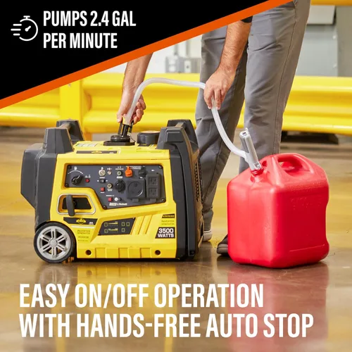 Miniatura 8 de Deway Bomba automática de transferencia de combustible con parada automática, funciona con batería AA, manguera extra larga de 39 pulgadas, bomba