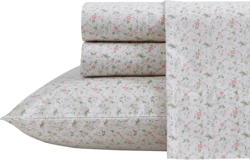 Miniatura 28 de Laura Ashley - Sábanas King, Juego de Ropa de Cama de Percal de Algodón, Ligero y Transpirable para el Hogar (Emogene Naranja Quemado, King)