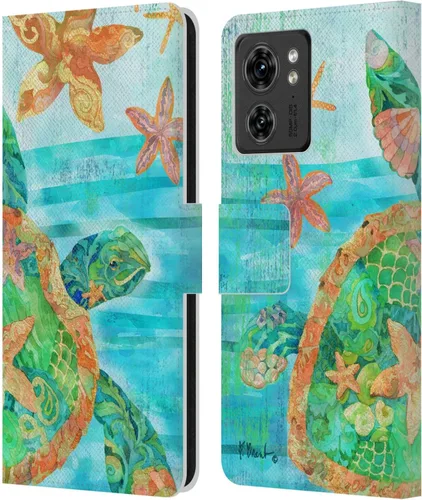 Miniatura 9 de Head Case Designs Funda de piel con licencia oficial de Paul Brent Agate Mermaid Coastal para Motorola Moto Edge 40