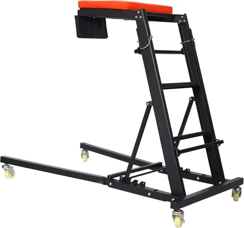 Miniatura 8 de Enredadera de motor automotriz plegable, altura ajustable, capacidad de 400 libras, enredadera de motor superior alta con cuatro ruedas, cubierta