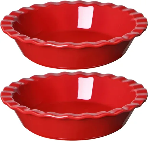 Miniatura 10 de LE TAUCI - Juego de 2 sartenes para tarta de manzana, tarta de nuez Rojo
