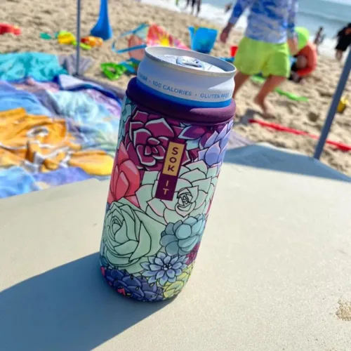 Miniatura 3 de Sok It Can Sok - Funda de neopreno aislada para cerveza y refrescos (Succulents, funda para latas de 12 onzas)