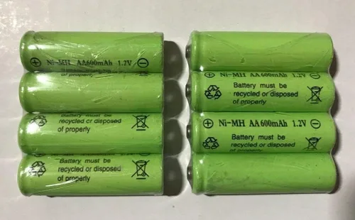 Miniatura 7 de 8 piezas tamaño 1.2V AA (300/600/800mAh) o AAA (600mAh/800mAh) y batería recargable Ni-Cd/Ni-MH para luz solar y dispositivos solares