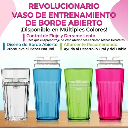 Miniatura 5 de Reflo Smart Cup - Paquete de vaso inteligente (azul, paquete de 1) Entrenamiento de destete Montessori para niños pequeños, diseño de vaso abierto 1