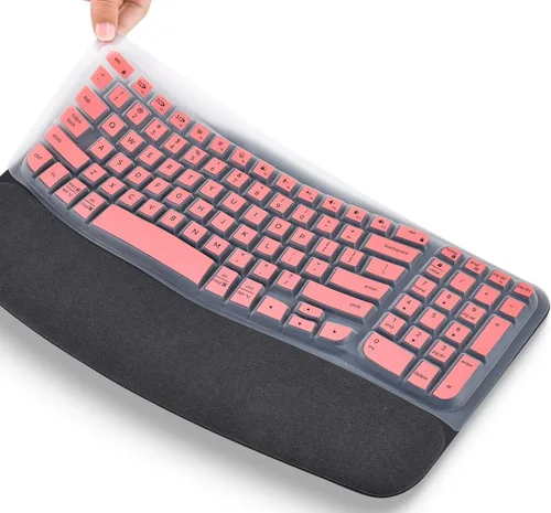 Miniatura 12 de Logitech Wave Keys MK670 Combo - Funda para teclado Logitech Wave Keys, funda protectora ergonómica inalámbrica para teclado, accesorios de piel