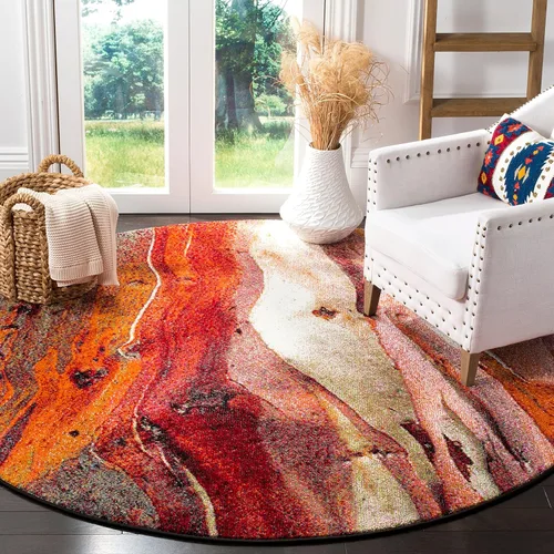 Miniatura 9 de SAFAVIEH Colección Glacier GLA126Q - Alfombra moderna de estilo abstracto, no desprende pelusa, para sala de estar, comedor, dormitorio, recibidor