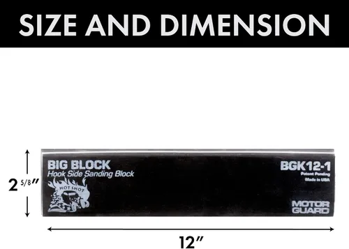 Miniatura 2 de Motor Guard BGK12-1 Bloque de lijado de cara de gancho de bloque grande de 12 pulgadas
