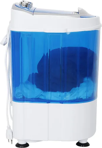 Miniatura 9 de Mini Lavadora Portátil, Pequeña Lavadora Compacta de 4.4 libras de Capacidad con Cesta de Ciclo de Centrifugado y Manguera de Drenaje Lavadora