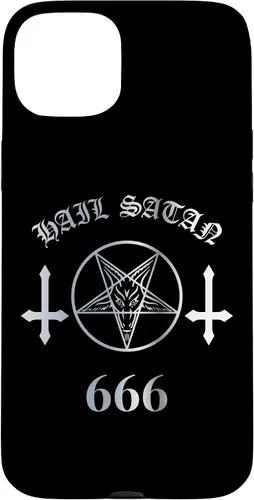 Miniatura 9 de iPhone 16 Upside Down Cross Satanic Pentagram Hail Satan 666 Case