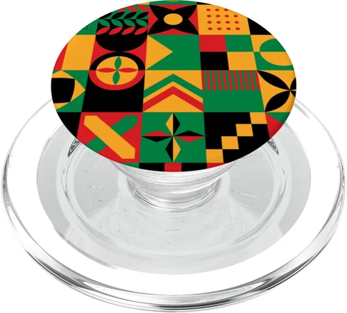 Miniatura 8 de Patrón tribal africano orgullo afroamericano historia negra PopSockets estándar PopGrip