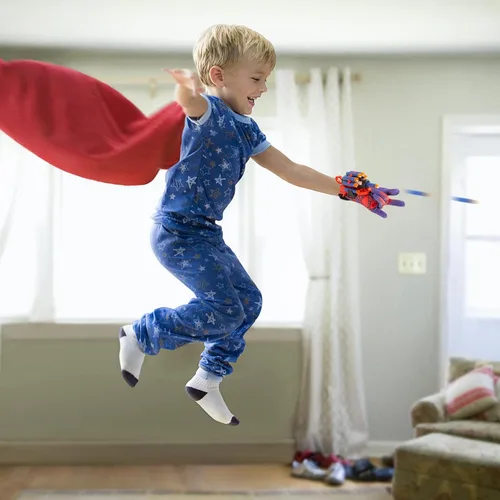 Miniatura 7 de Guantes de Araña Hombre Juguete Lanzador de Telarañas con Muñeca, Guantes Lanzador de Araña Juego de Juguete Cosplay para Niños