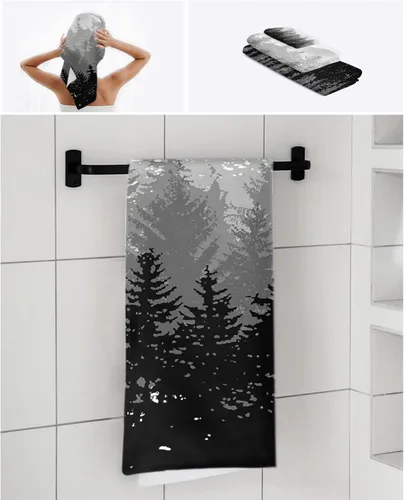 Miniatura 7 de Juego de toallas de baño de árbol de otoño para baño, toallas de lujo, regalos para mujeres, de secado rápido, playa, cocina, mano, cabello, cara