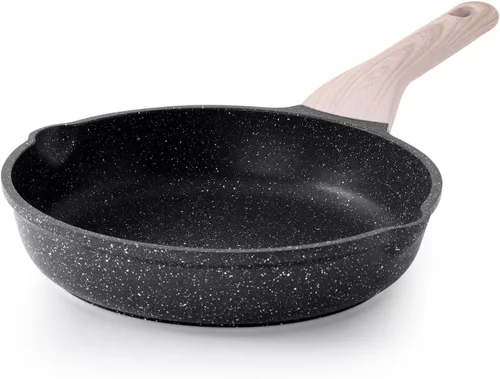 Miniatura 14 de Kordisen Sartén de cerámica antiadherente, sartén grande de cerámica de 12.5 pulgadas, sartén de cocina saludable y no tóxica, mango que se mantiene