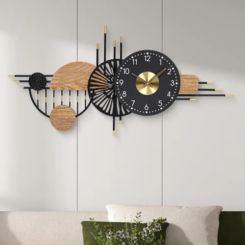 Miniatura 13 de Reloj de pared redondo de 10 pulgadas, funciona con pilas, de cuarzo, sin tictac, decorativo, analógico, para apartamento, sala de estar