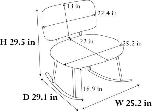 Miniatura 2 de KEVINSPACE Mecedora moderna, moderna silla ligera tapizada para cuarto de bebé, silla mecedora para guardería, cómoda silla de acento cargada