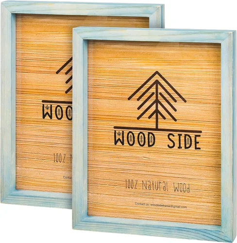 Miniatura 20 de Marcos de fotos de madera negra de 8 x 10 pulgadas, juego de 2 – 100% madera maciza ecológica natural con bordes gruesos para montaje en pared