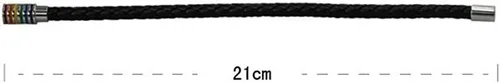 Miniatura 5 de Brazalete Oakky de piel trenzada, magnética, arcoíris LGBT, orgullo gay y lésbico
