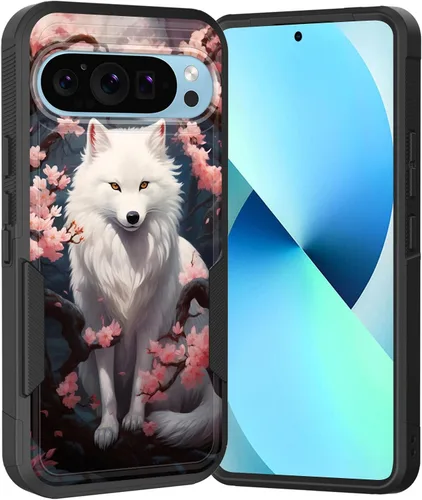 Miniatura 84 de Funda para Pixel 6A, Híbrida de Doble Capa de Servicio Pesado Resistente a Prueba de Golpes PC Duro + Funda Protectora de Silicona Suave para Google