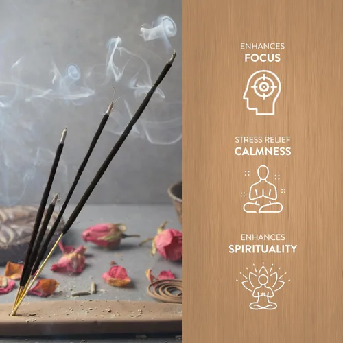 Miniatura 4 de HEM Varillas de incienso para sandalias – Paquete de 6 (120 varillas) – 9 pulgadas de largo – Perfecto para meditación, relajación y fragancia