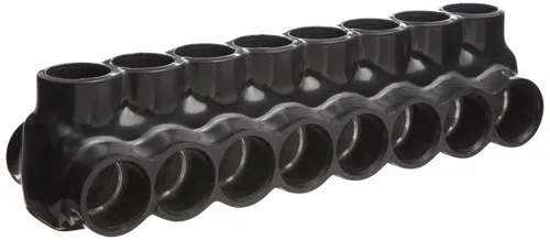 Miniatura 47 de Morris Productos 97643 Conector multi-cable, aislado, entrada dual, negro, 3 puertos, 250 - 6 rango de cables, 5/16" Allen Hex 3 Puertos, 250 - 6