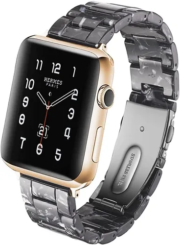 Miniatura 51 de HOPO Compatible With Apple Watch Band Thin Lightweight Resin Strap Bracelet Fashion Wristband Replacement For iWatch Bands Series Ultra 11 10 9 8 7