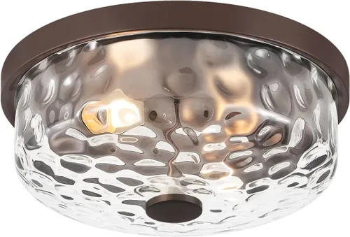 Miniatura 8 de 12 Inch Farmhouse Flush Mount Ceiling Light, 2 Light Industrial Close to Ceiling Light, Industrial Ceiling Lighting Fixture for Kitchen Hallway 12.2