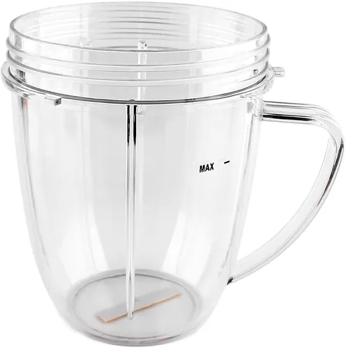 Miniatura 2 de Anbige Vasos de 18 onzas con piezas de repuesto de asa, compatibles con Nutribullet de 600 W y 900 W (2 tazas de 18 onzas con asa)