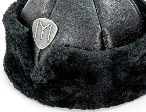 Miniatura 3 de Turkish Ottoman Bork Hat for Boys, Ertugrul Hat for Kids, Leather Fur Winter Cap, Faux Fur and Faux Leather