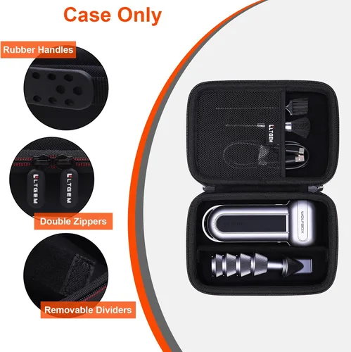 Miniatura 3 de Estuche LTGEM para Plumero de Aire Compatible con WOLFBOX MF100 / MF200 Plumero de Aire Eléctrico y Plumeros de Aire Comprimido, Negro (Solo Estuche)