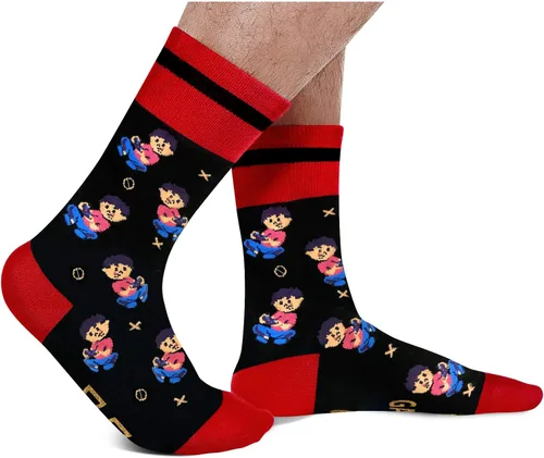 Miniatura 125 de AGRIMONY Calcetines divertidos con texto en inglés «Do Not Disturb Gaming» para hombres, mujeres, adolescentes, niños, Pascua, padres, cumpleaños