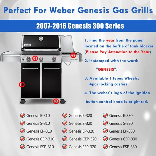 Miniatura 3 de 7644 7582 Rejillas de parrilla Piezas de repuesto para Weber Q100 Q1000 Series Parts Weber Baby Q Rejilla de hierro fundido Q120 Q1200 Q1400
