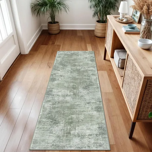 Miniatura 1202 de IOHOUZE Alfombra abstracta lavable de 3 x 12 pies para pasillos, antideslizante para cocina, camino de entrada de lana sintética para interiores