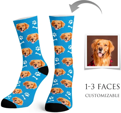 Miniatura 212 de Artsadd Calcetines personalizados para mujeres y hombres, amantes de los perros y gatos, regalos divertidos unisex personalizados