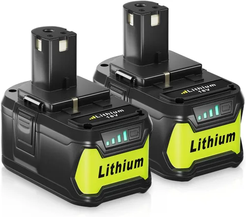 Paquete de 2 baterías actualizadas de 9000 mAh P108 compatibles con Ryobi 18 V batería de litio P108 P102 P103 P104 P105 P107 P109 P122 baterías