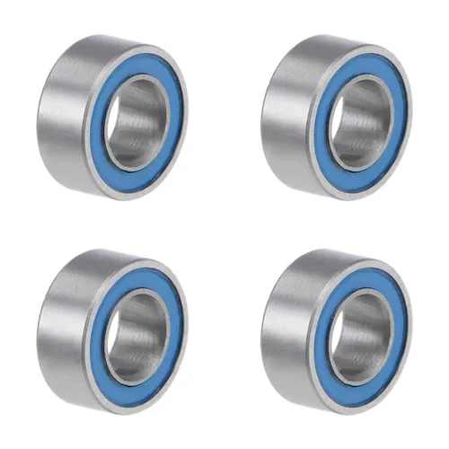 uxcell MR63-2RS Rodamientos de bolas de ranura profunda 0.118 in Diámetro interior 0.236 in OD 0.098 in Diámetro doble sellado de acero cromado azul