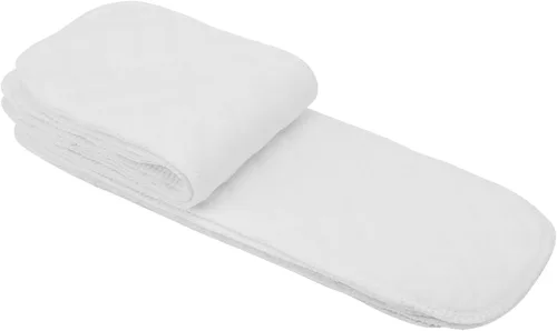 Miniatura 9 de Paquete de 10 forros de pañales de tela de algodón suave, insertos de pañales transpirables de 6 capas, se adapta a la mayoría de los pantalones