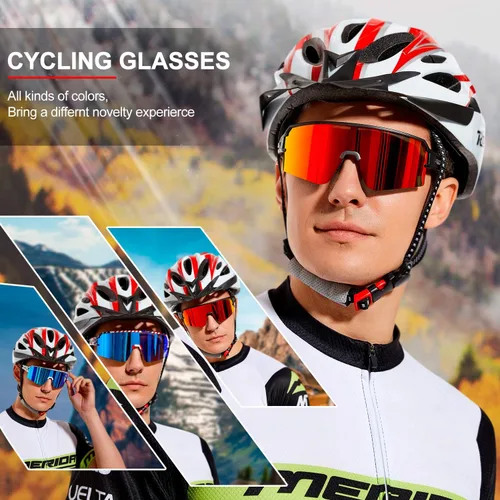 Miniatura 2 de FMY Gafas de sol polarizadas para ciclismo, lentes deportivos con protección UV400, para béisbol, correr, pescar, para hombres, mujeres y jóvenes