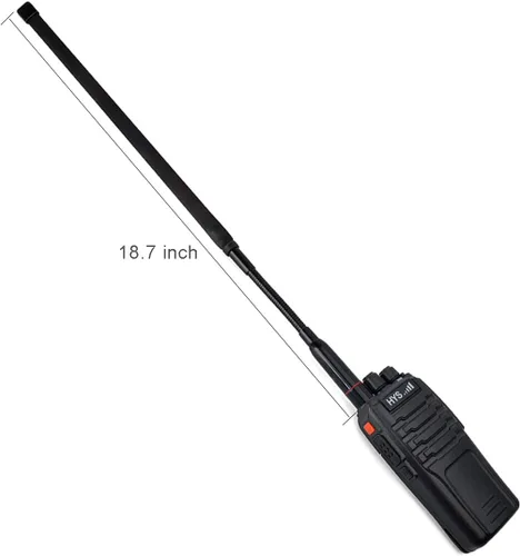 Miniatura 2 de TWAYRDIO Antena táctica CS hembra SMA 18.7 pulgadas plegable 144/430MHz 2M/70CM Antena de radio bidireccional para Baofeng UV-5R Series BF-888S GT-3