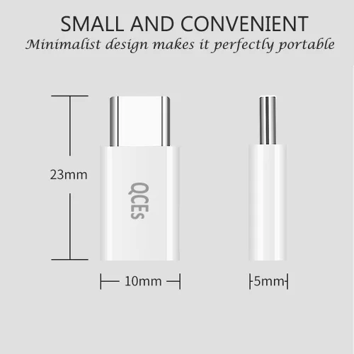 Miniatura 2 de QCEs Paquete de 2 adaptadores micro USB a USB C, adaptador tipo C de carga rápida compatible con iPhone 16/15 Pro Plus, Galaxy S24/S23, teléfonos