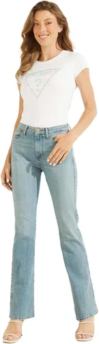 Guess Camiseta de manga corta con logotipo embellecido R3 para mujer