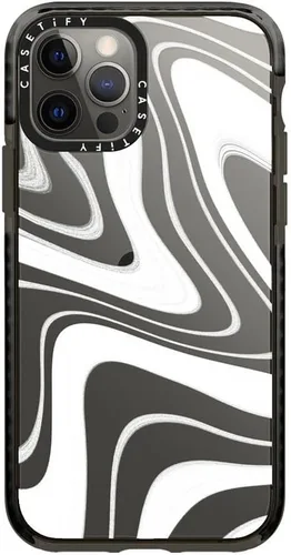 Miniatura 20 de CASETiFY Impact - Funda para iPhone 12 y iPhone 12 Pro, Bearly Awake, color negro transparente