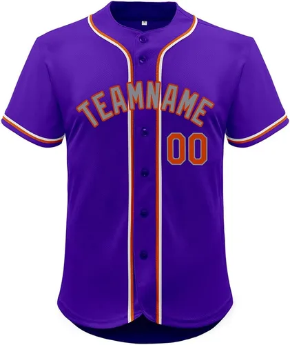 Miniatura 52 de Camiseta de béisbol de malla personalizada con botones y número de nombre cosido personalizado para hombres/mujeres/jóvenes