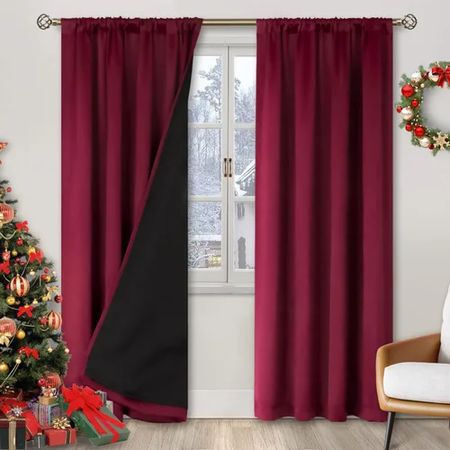 Miniatura 121 de BGment - Cortinas opacas para sala de estar de 63 pulgadas de largo, juego de 2 paneles, cortinas para oscurecer toda la habitación, cortinas