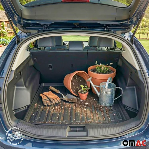 Miniatura 4 de OMAC Alfombrillas para maletero Honda Fit Hatchback 5 puertas 2007-2008 Moldeado 3D Cargo Liner - Negro - Caucho - Protección para todo