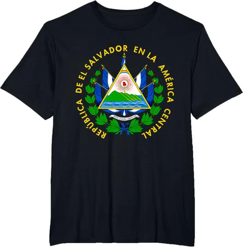 Miniatura 44 de Camiseta con diseño de emblema de la bandera de El Salvador