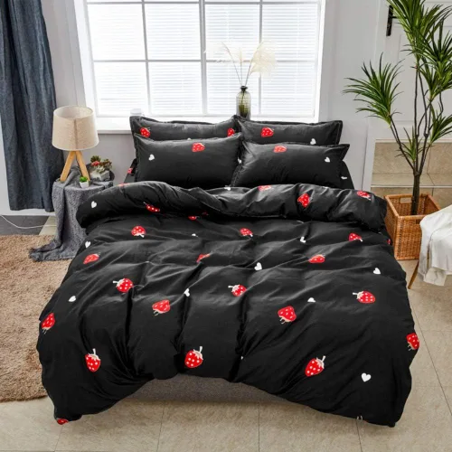 Miniatura 17 de Feelyou juego de funda de edredón y fundas de almohada de microfibra de poliéster suave para niños y niñas, diseño de mariposas, piñas, ciervos